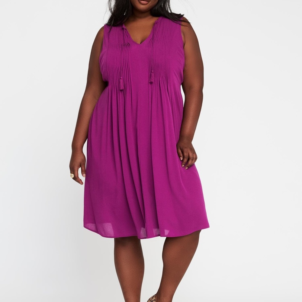 Bright pink pin tuck dress. Old navy. 2x/XXL